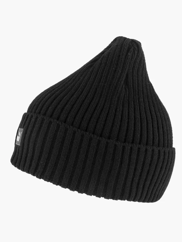 Dames Puma Zwarte Classic Cuff Beanie