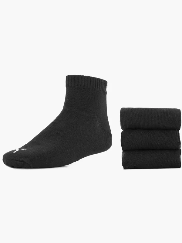 Heren Puma Zwarte Quarter Plain 3 Pak 43-46