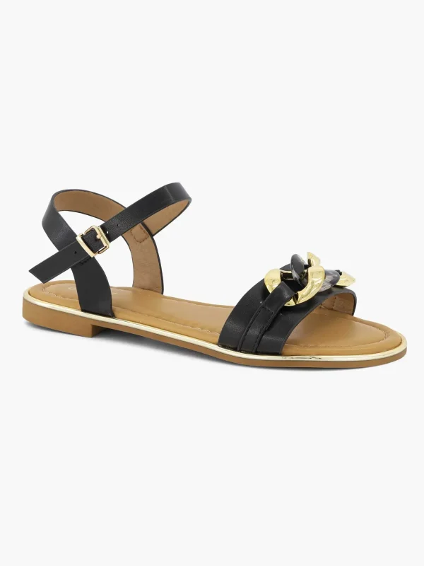Dames Graceland Zwarte Sandaal Sierketting