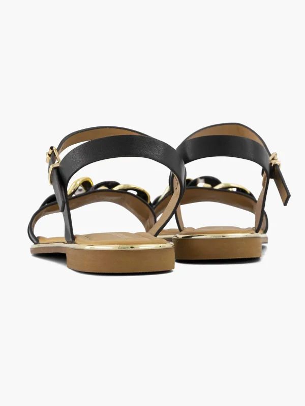 Dames Graceland Zwarte Sandaal Sierketting