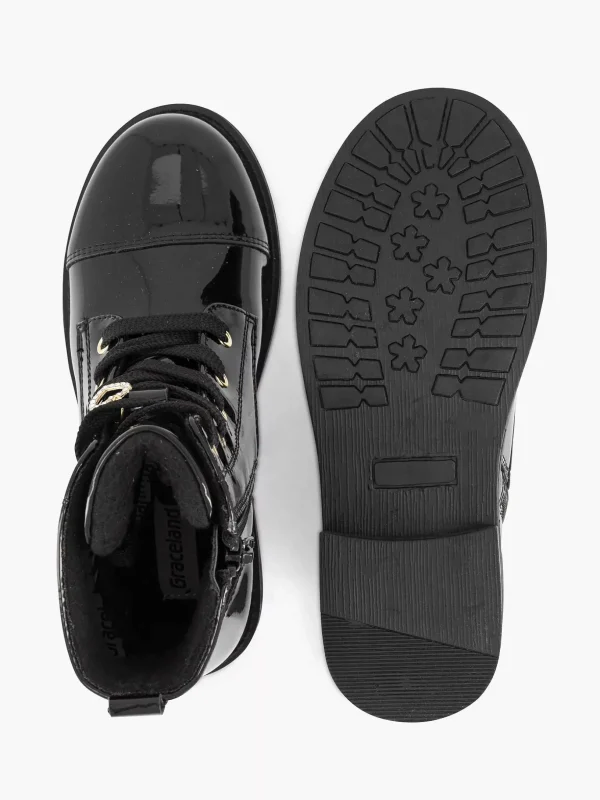 Kinderen Graceland Zwarte Veterboot Lak